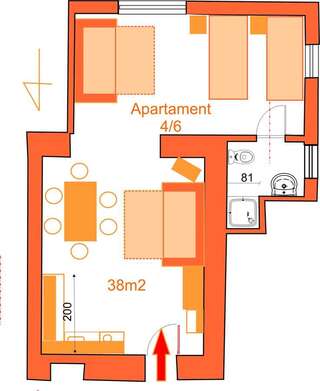 Апартаменты Apartamenty Kubalonka Истебна Семейный номер-студио (для 6 взрослых)-4