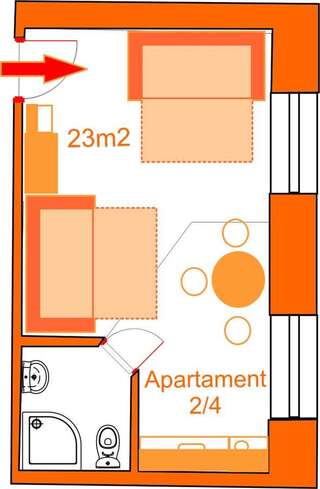 Апартаменты Apartamenty Kubalonka Истебна Семейный номер-студио (для 4 взрослых)-4